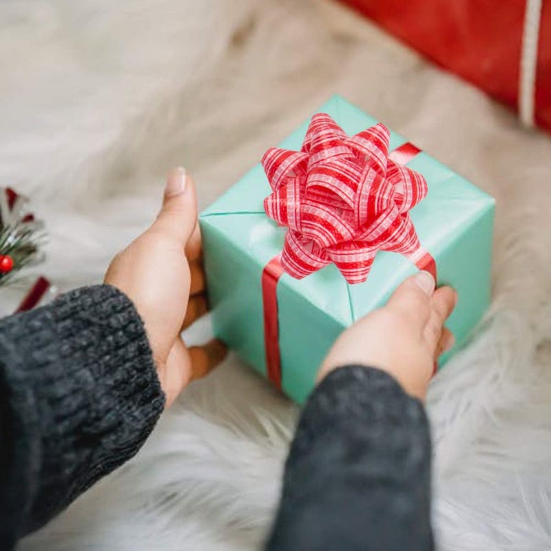 DYSHIPEN 2 inch 100Pcs Small Star Bows for Gift Wrapping and Presents,Multiple coClour Christmas Bows,For Parties, Birthdays, Weddings or Other Holidays. - Image 3
